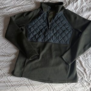 Women’s Olive Green Quilted Pullover Jacket